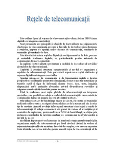 Rețele de Telecomunicații - Pagina 1
