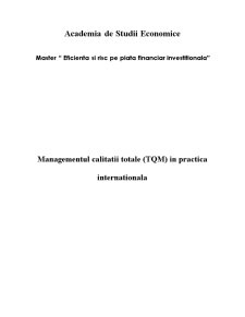 Managementul calității totale (TQM) în practica internațională - Pagina 1