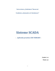 Sisteme SCADA - aplicație practică CHE Vidraru - Pagina 1