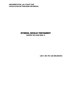 Studiul Noului Testament - Pagina 1