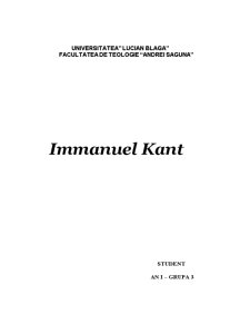Immanuel Kant - Pagina 1