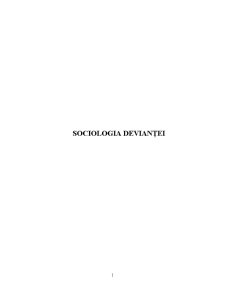 Sociologia Devianței - Pagina 1