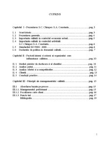 Managementul calității în viziunea SC Chimpex SA Constanța - Pagina 2