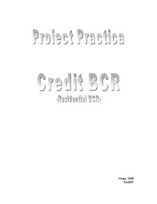 Proiect practică - credit BCR - Pagina 1