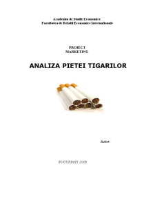 Analiza pieței țigărilor - Pagina 1