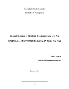 Modelul Economic Suedez în Secolele XX-XXI - Pagina 1