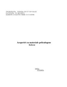 Acoperiri cu Materiale Pelicogene - Pagina 1