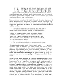 La Francophonie - Pagina 1