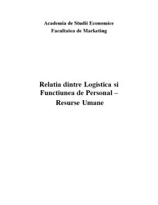Relația dintra logistică și resurse umane - Pagina 1