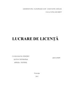 Contractul în dreptul român - Pagina 1