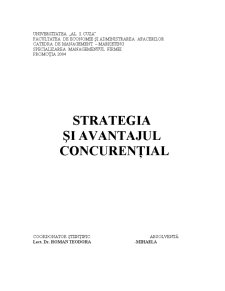 Strategia și Avantajul Concurențial - Pagina 1