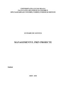 Managementul prin Proiecte - Pagina 1
