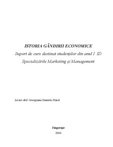 Istoria Gândirii Economice - Pagina 1