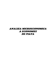 Analiza microeconomică a economiei de piață - Pagina 1