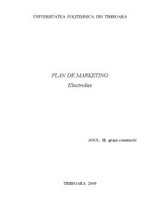 Plan de Marketing - Electrolux - Pagina 1