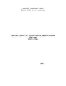 Organizația economică de cooperare a țărilor din regiunea economică a Mării Negre BSEC-OCEMN - Pagina 1
