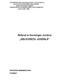 Delicvența Juvenilă - Pagina 1