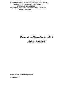 Etica Juridică - Pagina 1