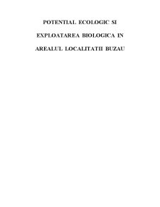 Potențialul ecologic și exploatarea biologică în arealul localității Buzău - Pagina 1
