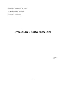 Managementul calității - procedură și harta proceselor - Pagina 1