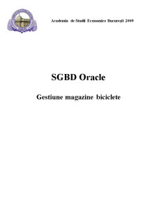 Gestiune Magazine Biciclete - Pagina 1
