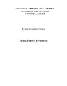 Firma Ford și fordismul - Pagina 1