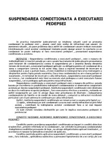 Suspendarea condiționată a executării pedepsei - Pagina 1
