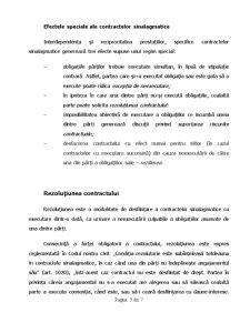 Rezoluțiunea și Rezilierea Contractelor - Efecte Special al Contractelor Sinalagmatice - Pagina 3