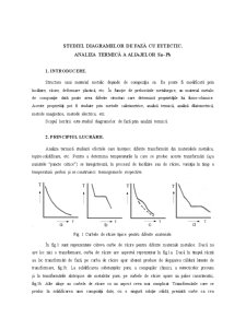 Studiul diagramelor de fază cu eutectic - analiza termică a aliajelor Sn-Pb - Pagina 1