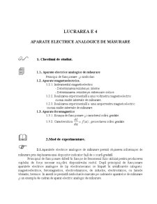 Măsurări electrice L4 - aparate electrice analogice de măsurare - Pagina 1
