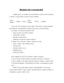 Modele de Comunicare - Modelul Shanonn-Weawer - Pagina 1