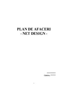 Plan de afaceri - Net Design - Pagina 1