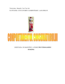 Orientarea de Marketing a Firmei Procter&Gamble România - Pagina 1