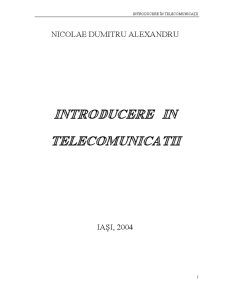 Introducere în Telecomunicații - Pagina 1