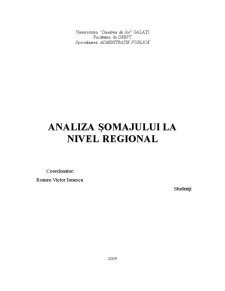 Analiza Șomajului la Nivel Regional - Pagina 1