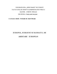 Europol, Eurojust și Mandatul de Arestare European - Pagina 1