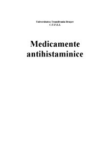 Medicamente Antihistaminice - Pagina 1