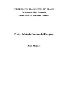 Istoria construcției europene - Jean Monnet - Pagina 1
