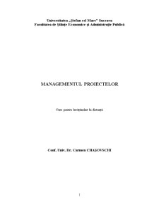Managementul Proiectelor - Pagina 1