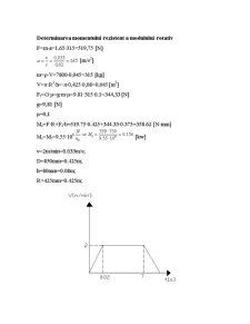 Calculul Melc Roata-Melcata pentru Proiectarea Reductorului de la Modulul Rotativ - Pagina 1