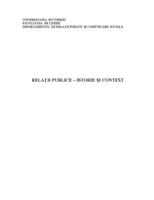Relații Publice - Istorie și Context - Pagina 1