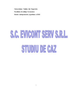 SC Evicont Serv SRL - Studiu de Caz - Pagina 1
