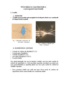 Determinarea experimentală a convergenței lentilelor - Pagina 1