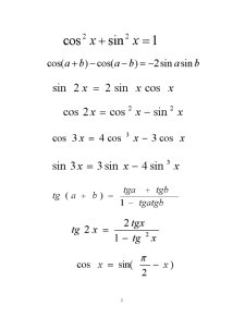 Formule și funcții trigonometrice - Pagina 2