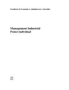 Managementul producției industriale - Pagina 1