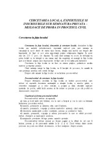 Cercetarea locală, expertizele și înscrisurile sub semnătură privată - mijloace de probă în procesul civil - Pagina 1