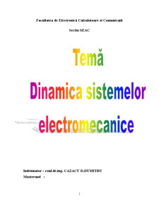 Seminar dinamica sistemelor electromecanice - Pagina 1