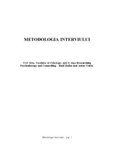 Metodologia Interviului - Pagina 1