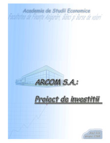 Proiect Investitii - Arcom SA - Pagina 1