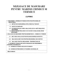 Mijloace de măsurare pentru mărimi chimice și termice - Pagina 1